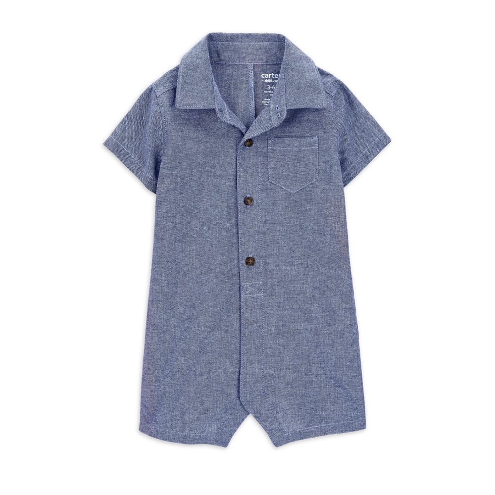 NWT Carter's Child of Mine Baby Boy Romper, One-Piece, Size 12 Months